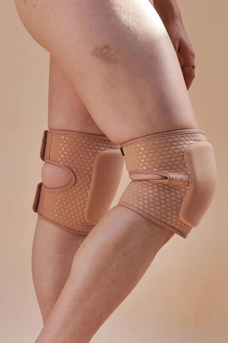 Velcro Sticky Grip Knee Pads Nude