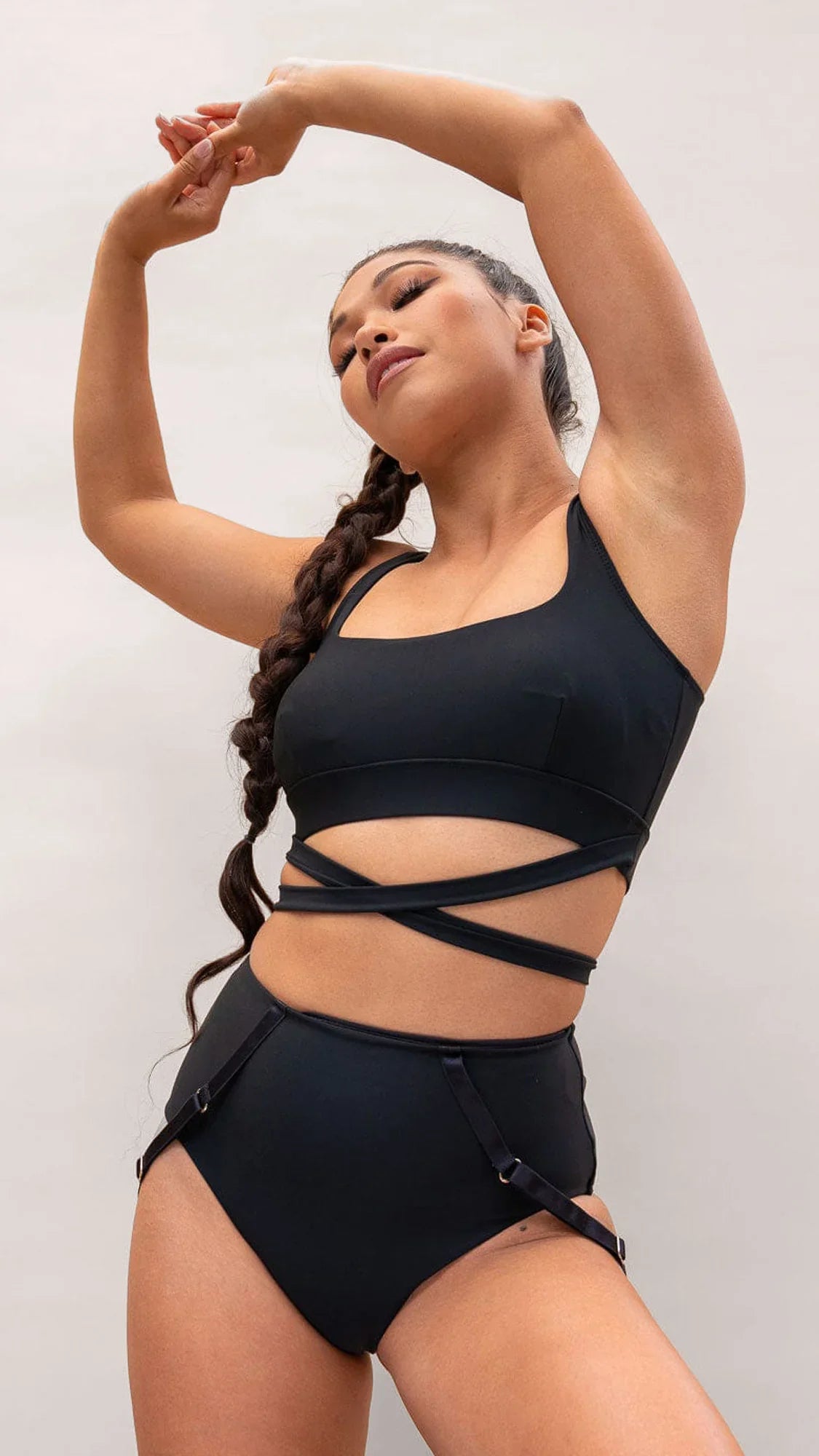 Kehlani Top - Square Neck Cross Over Top Recycled