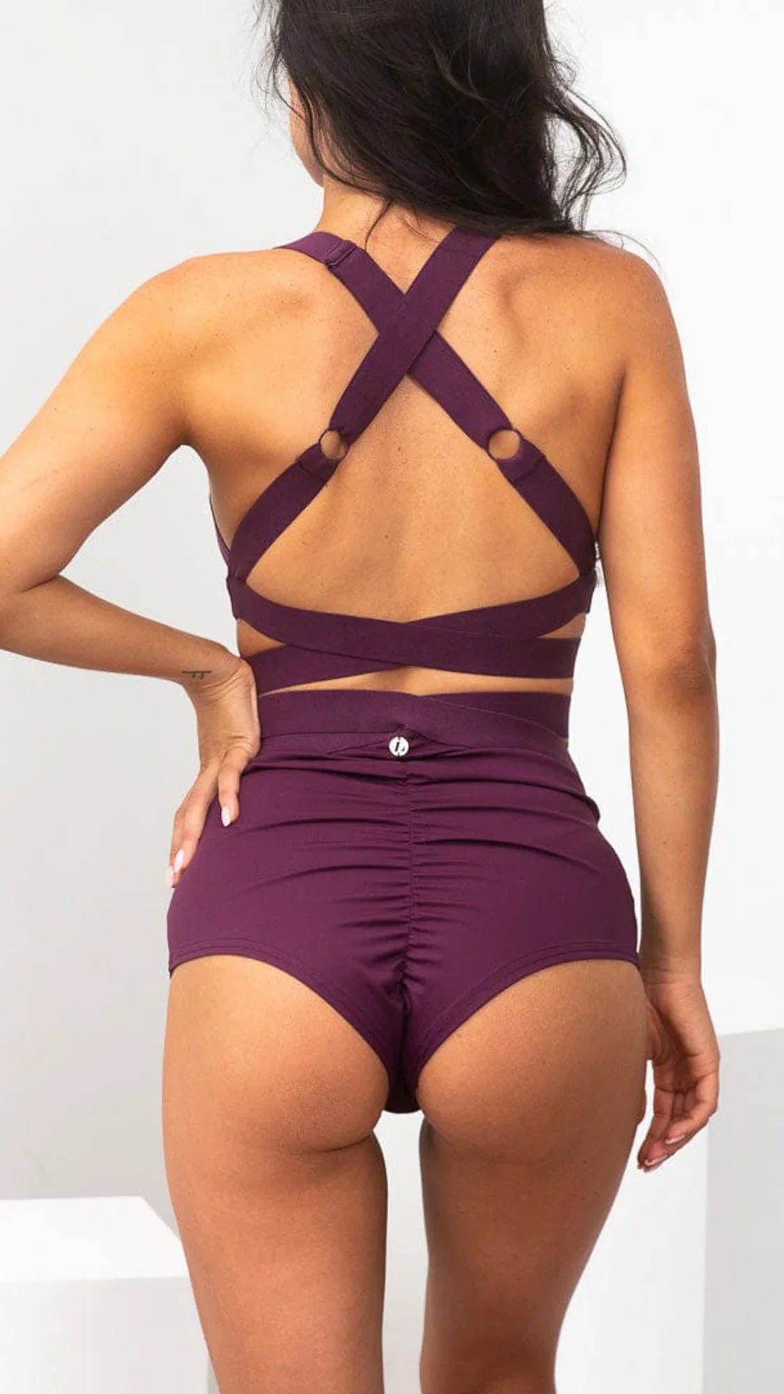 Tara High Waist - Strappy Scrunch High Waist Bottoms Recycled