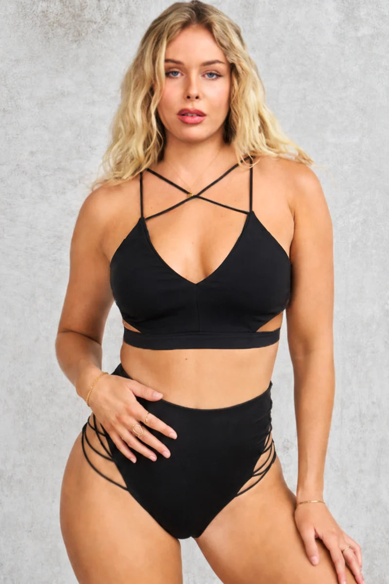 Romy High Waist Bottom Black