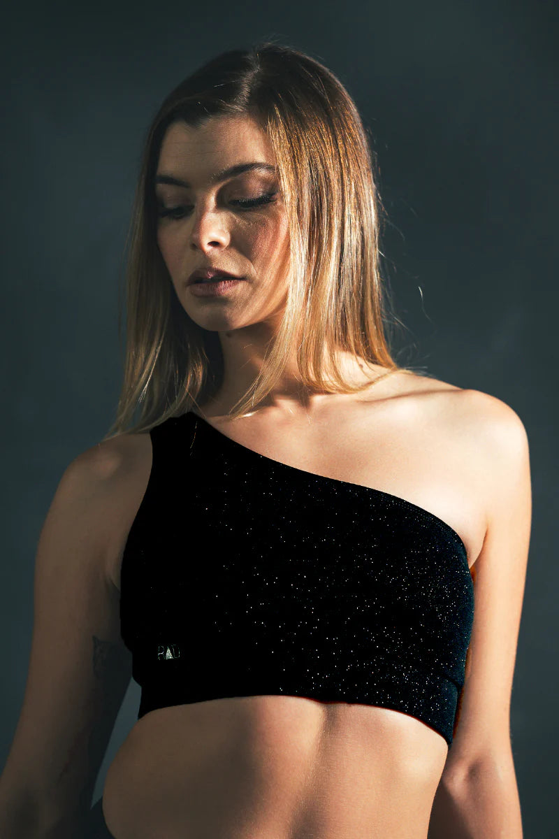 Melita glitter top - Black