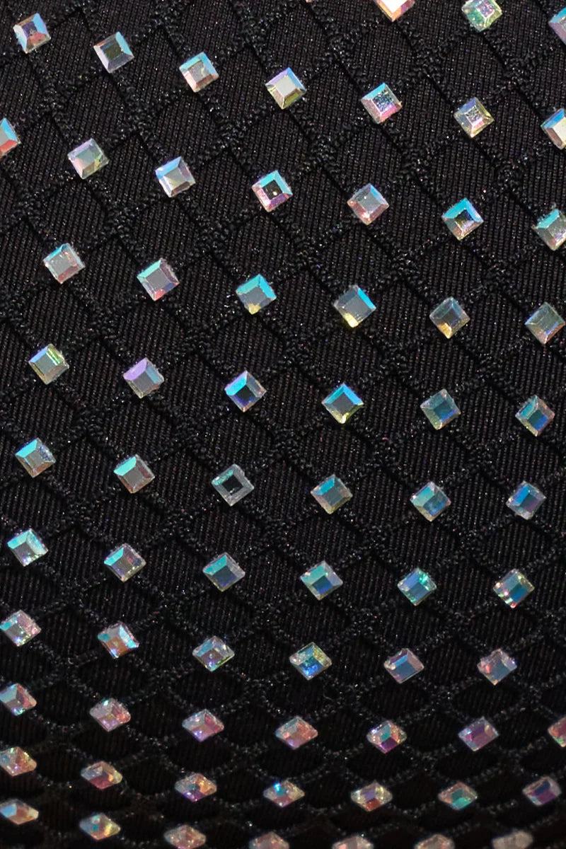 Adriana Bedazzled High Waist Bottoms Black