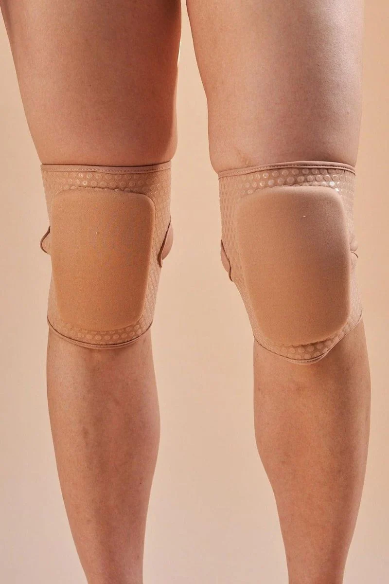 Velcro Sticky Grip Knee Pads Nude