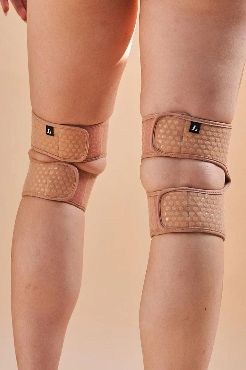 Velcro Sticky Grip Knee Pads Nude