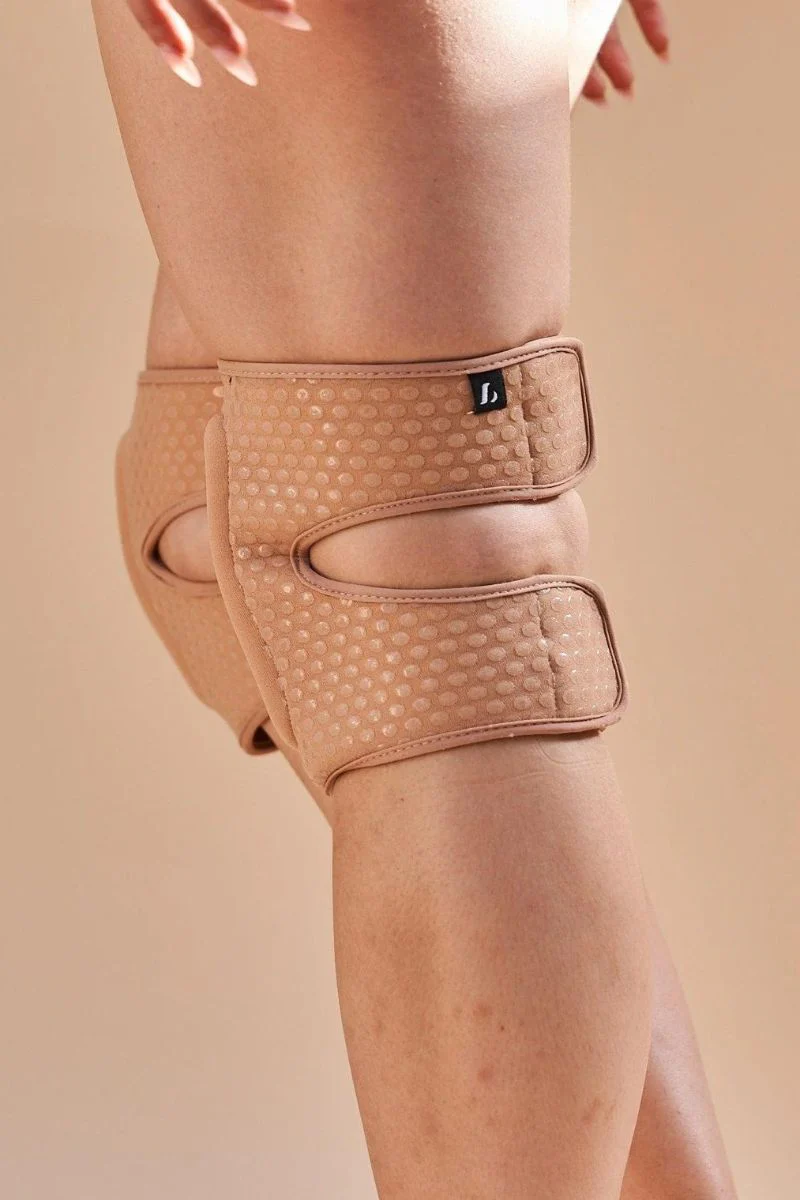 Velcro Sticky Grip Knee Pads Nude